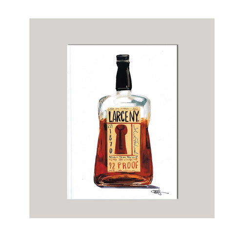 An all occasion greeting card featuring a beautiful whiskey bottle with abstract design. The perfect card for the 