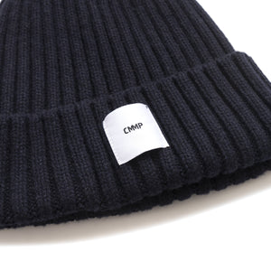 Recycled Cashmere Beanie - Navy