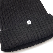 Load image into Gallery viewer, Recycled Cashmere Beanie - Black