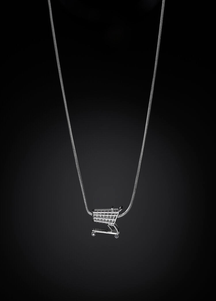 Small Shopping Cart Necklace
